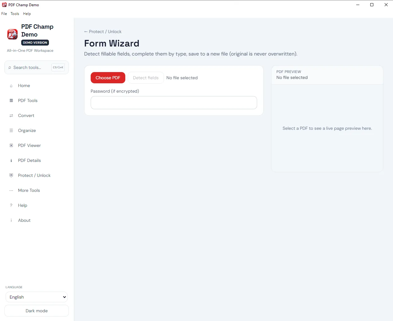 Viewer and markup workspace