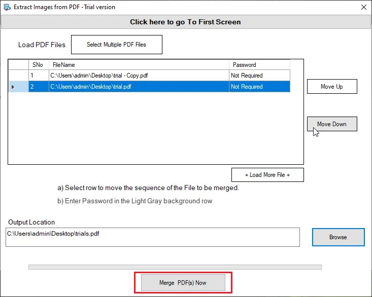 merge pdf file